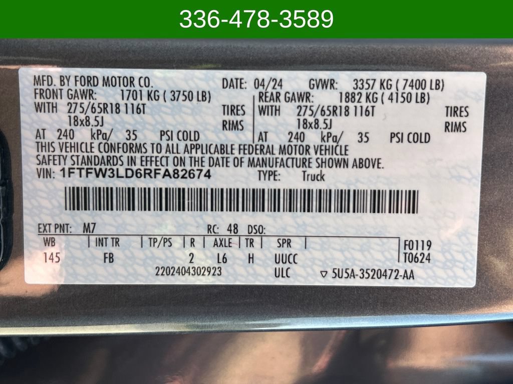 Used 2024 Ford F150 XLT w/ Equipment Group 302A MID AWD/4WD image 28