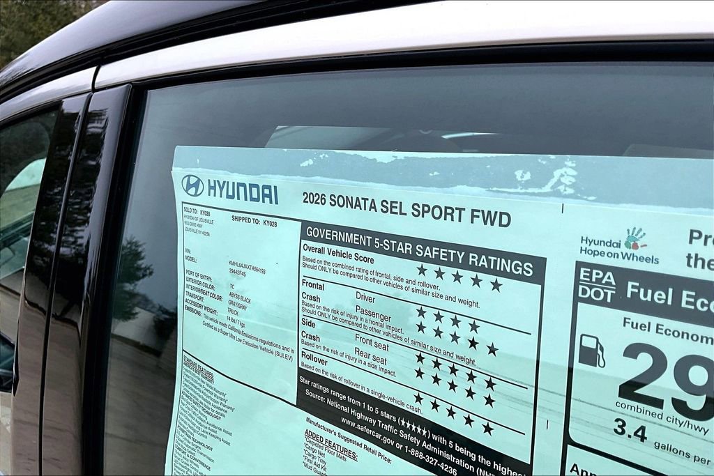 New 2026 Hyundai Sonata SEL FWD image 14