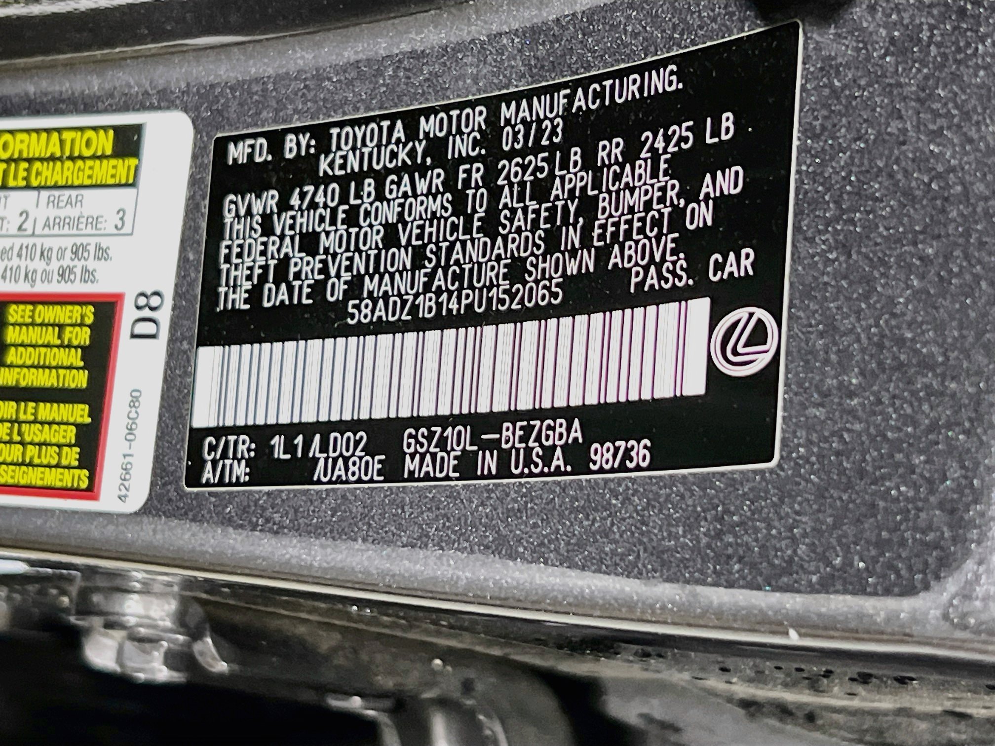 Used 2023 Lexus ES 350 w/ Premium Package FWD image 31