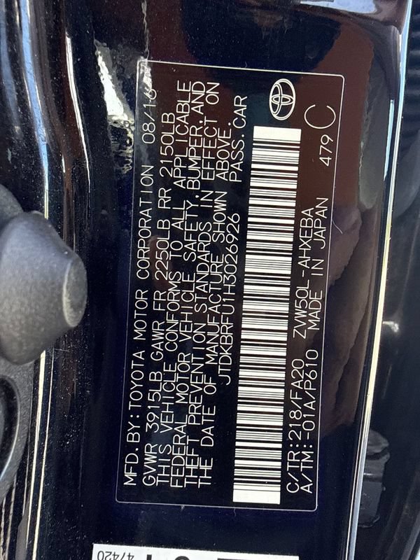 Used 2017 Toyota Prius Two w/ Carpet Mat Package FWD image 24