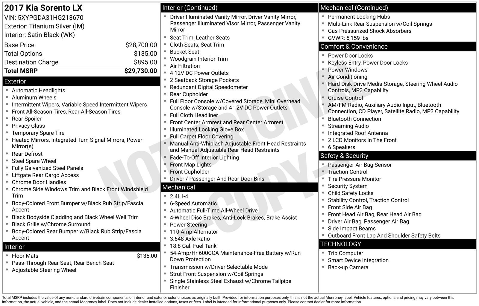 Used 2017 Kia Sorento LX image 5