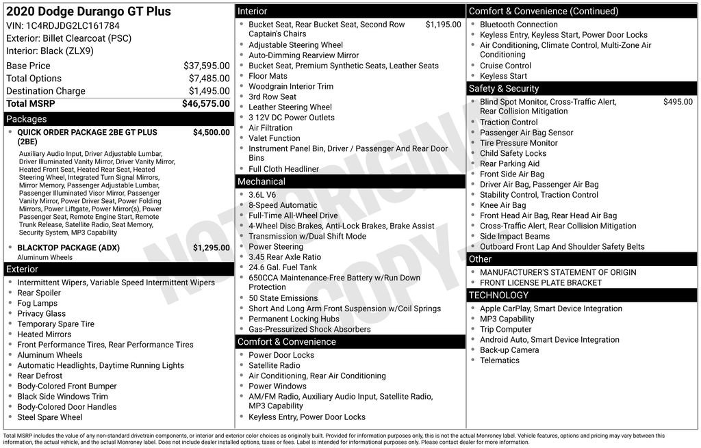 Certified 2020 Dodge Durango GT image 7