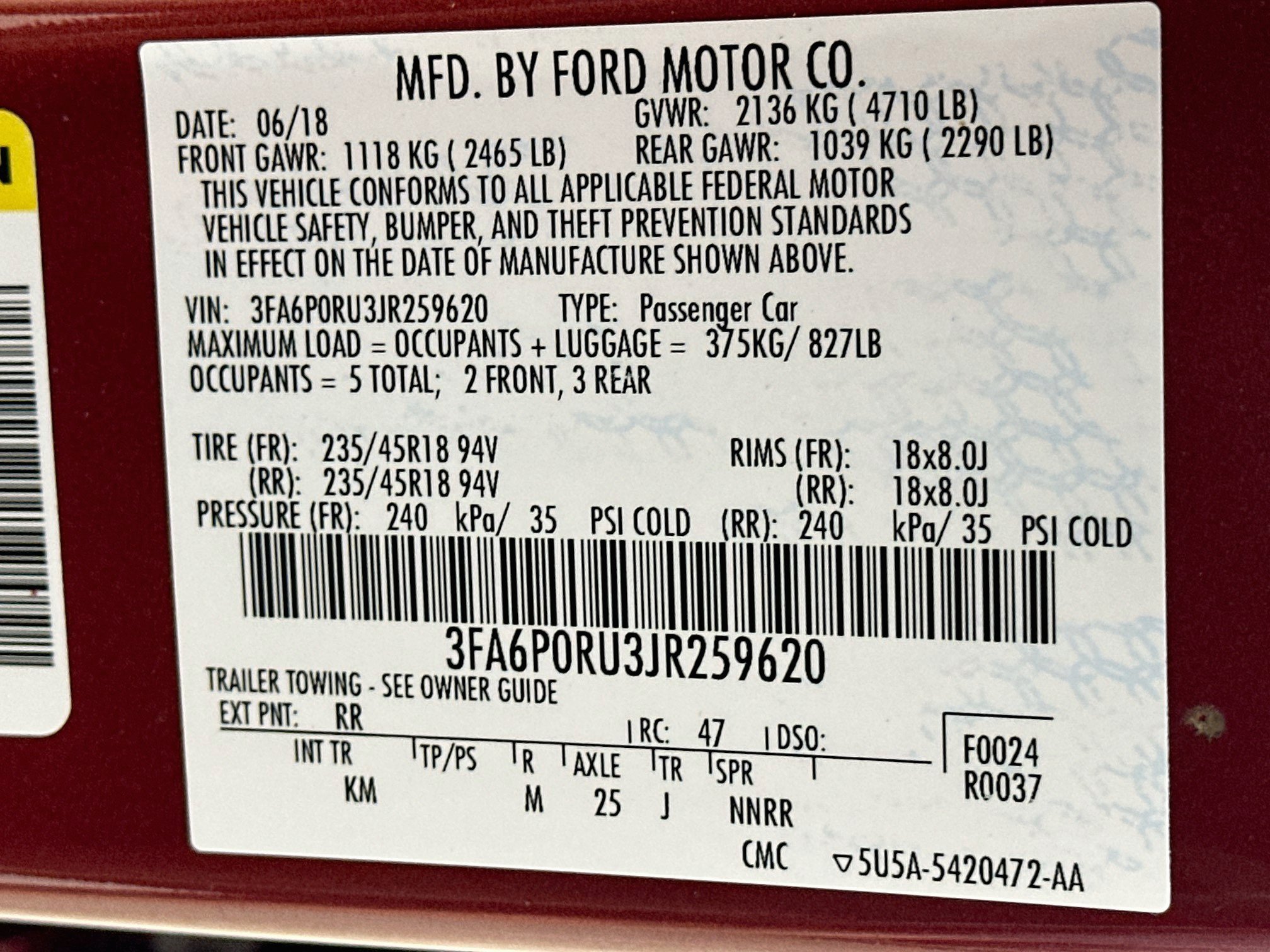 Used 2018 Ford Fusion Titanium FWD image 42