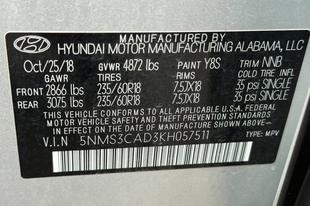 Used 2019 Hyundai Santa Fe SEL image 25
