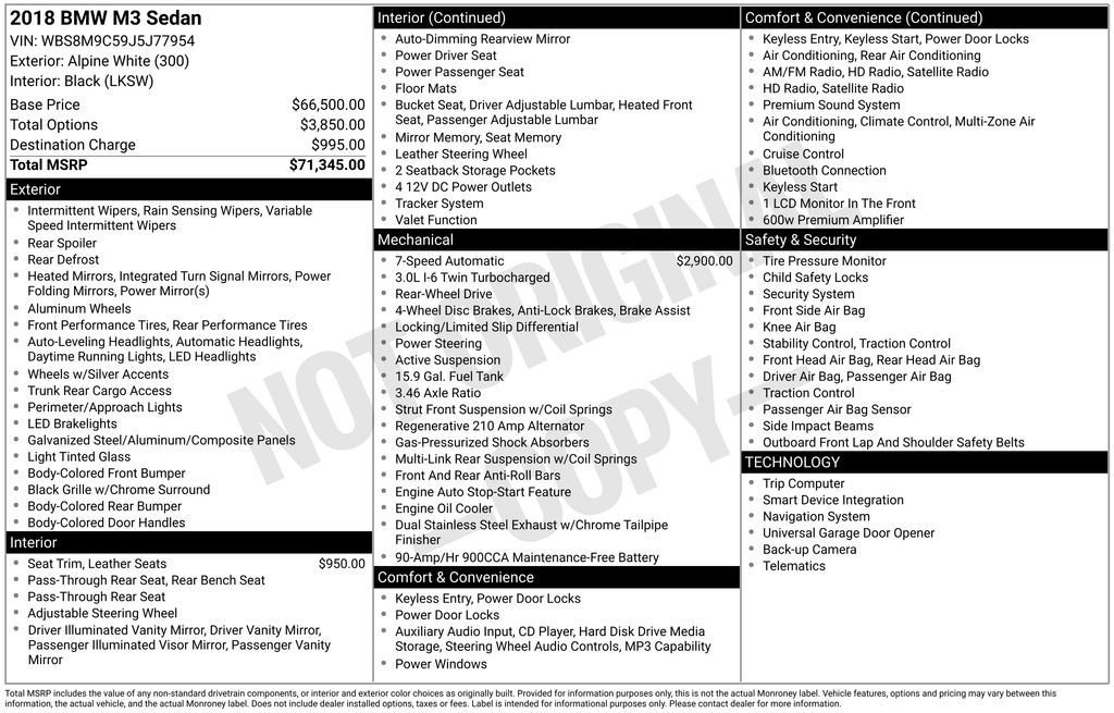 Used 2018 BMW M3 image 32