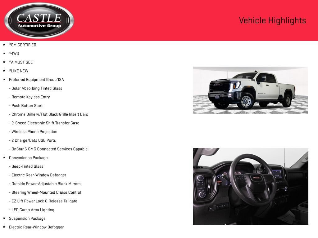 Used 2024 GMC Sierra 2500 Pro w/ Convenience Package AWD/4WD image 3