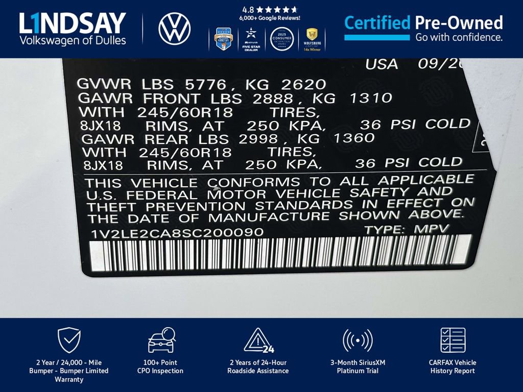 Certified 2025 Volkswagen Atlas Cross Sport SE image 26