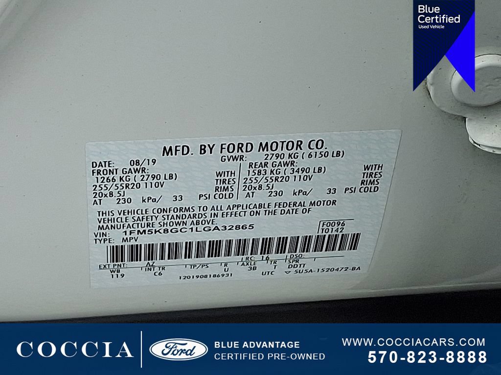 Certified 2020 Ford Explorer ST w/ Premium Technology Package AWD/4WD image 28