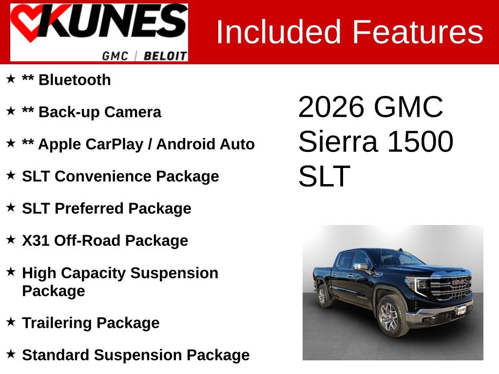 New 2026 GMC Sierra 1500 SLT w/ SLT Convenience Package image 2