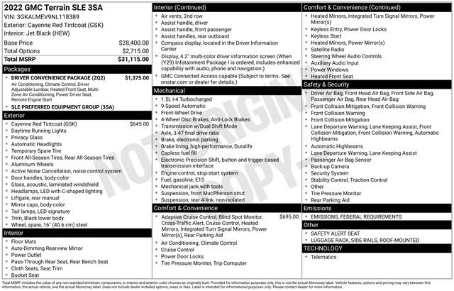 Used 2022 GMC Terrain SLE w/ Driver Convenience Package image 26