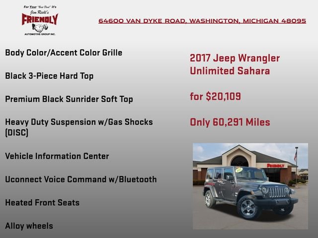 Used 2017 Jeep Wrangler Unlimited Sahara w/ Dual Top Group image 15