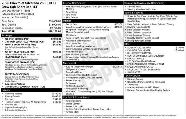 New 2026 Chevrolet Silverado 2500 LT w/ All Star Edition image 5