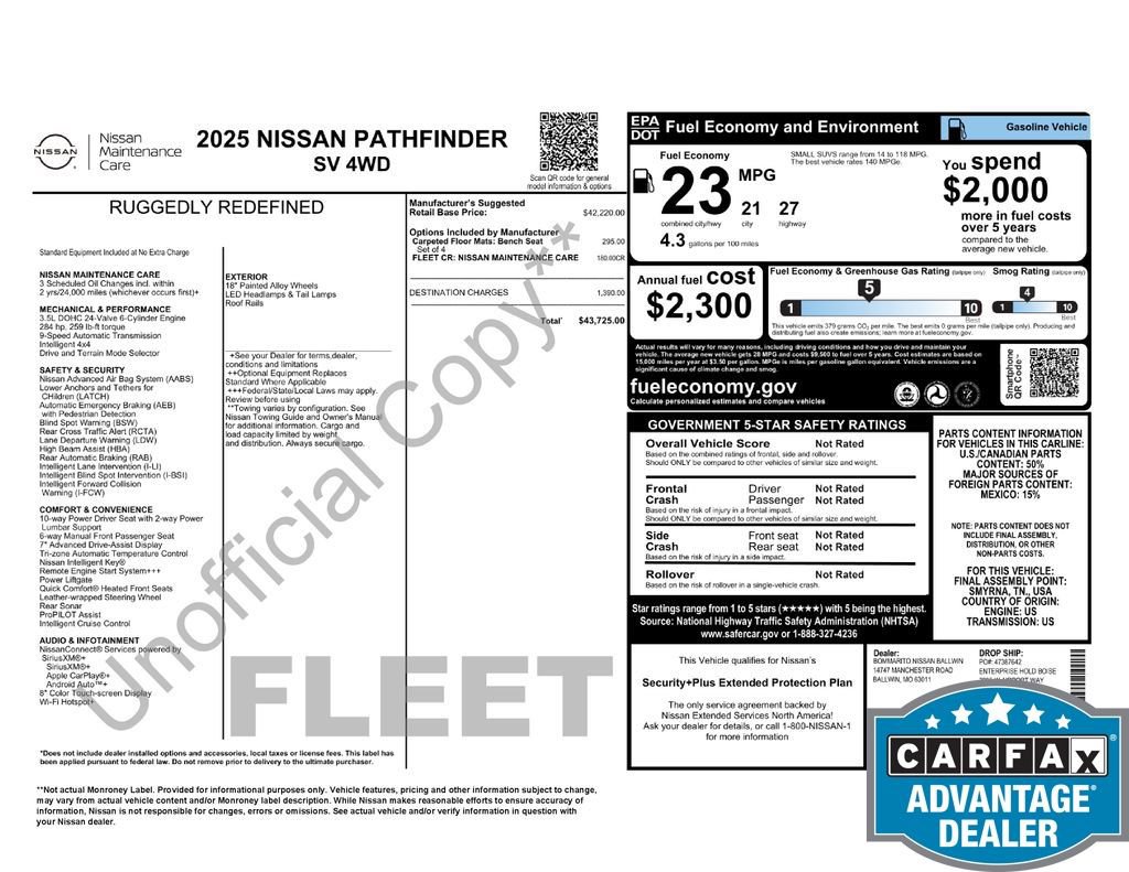 Used 2025 Nissan Pathfinder SV image 10