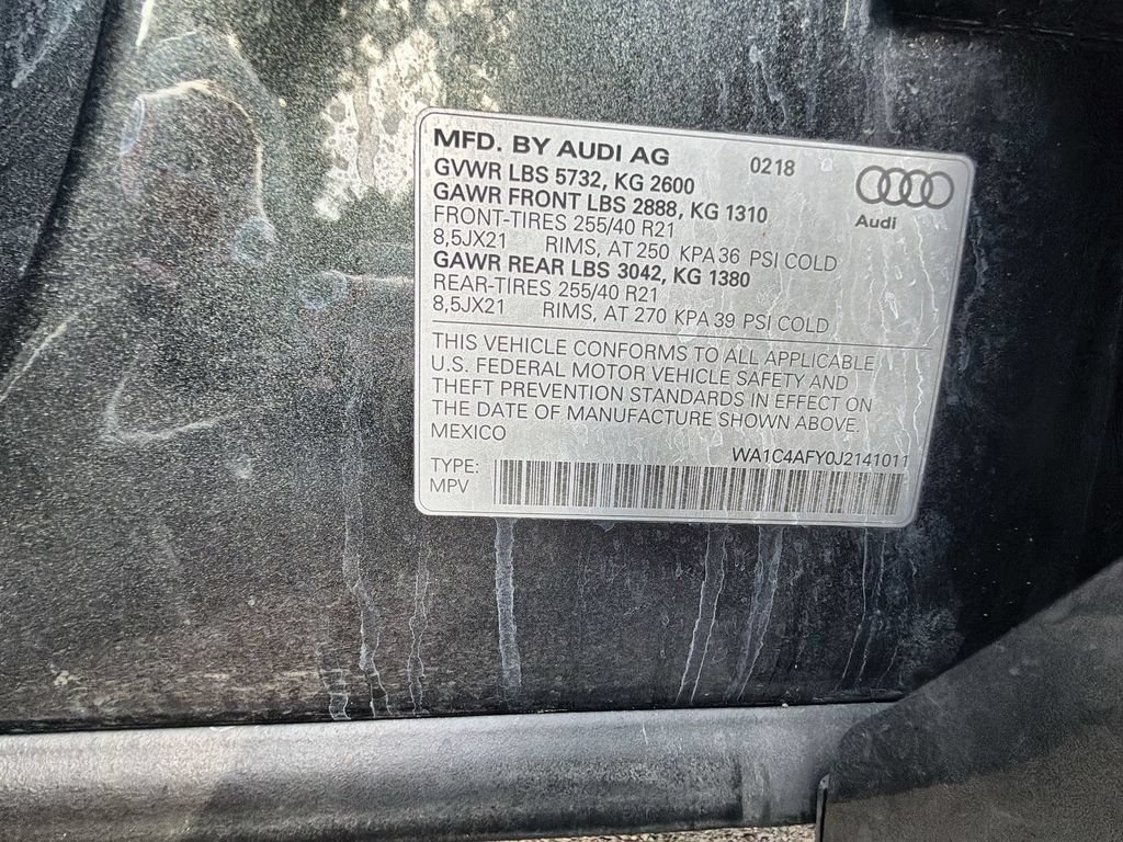 Used 2018 Audi SQ5 Prestige w/ Prestige Package AWD/4WD image 29