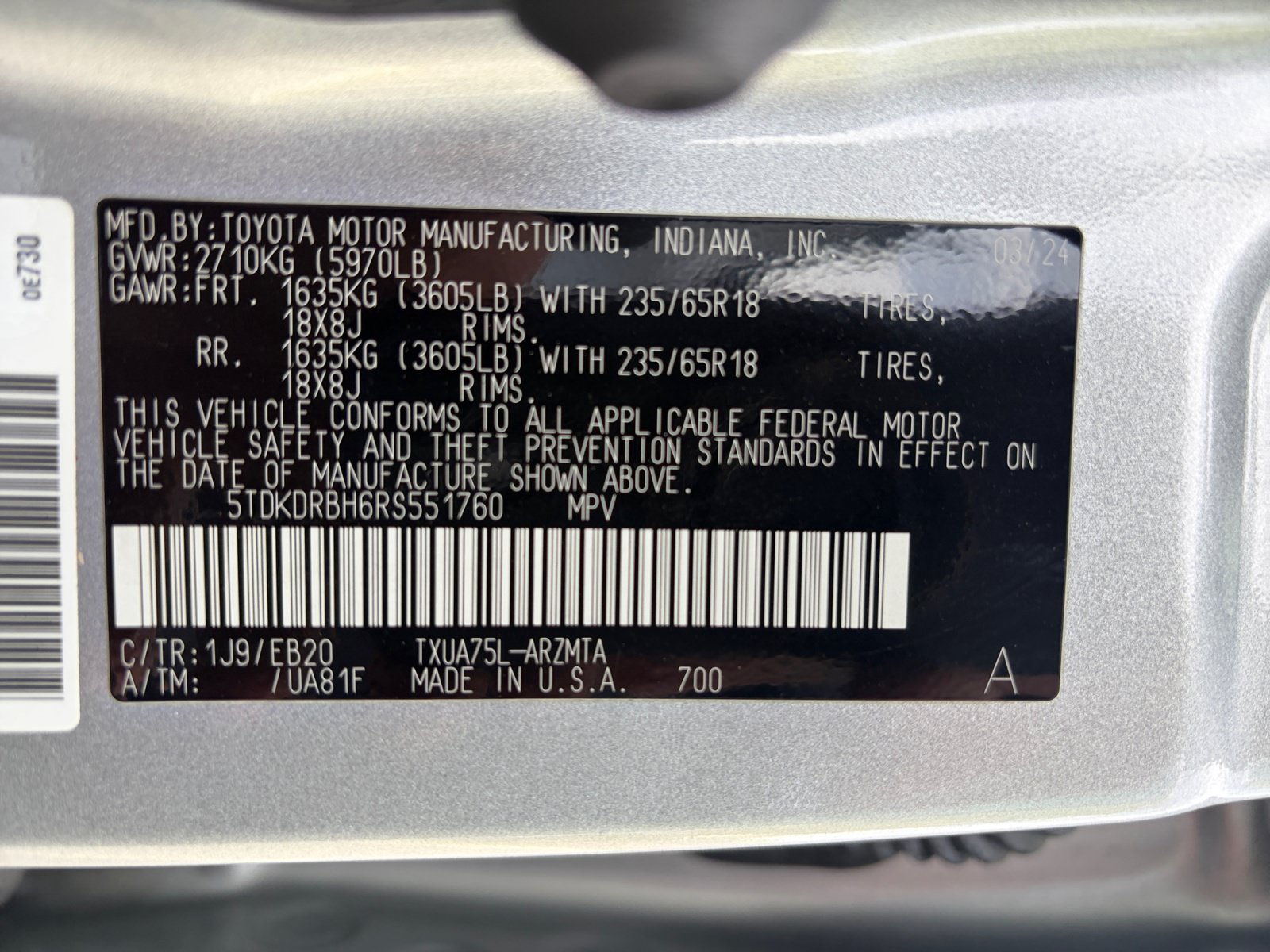 Used 2024 Toyota Highlander XLE AWD/4WD image 32