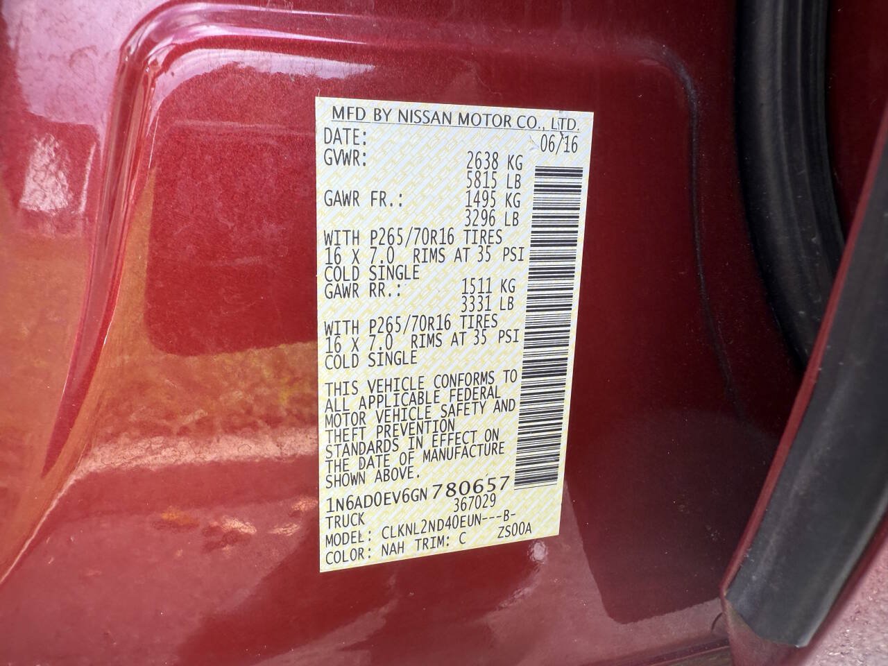 Used 2016 Nissan Frontier SV AWD/4WD image 20