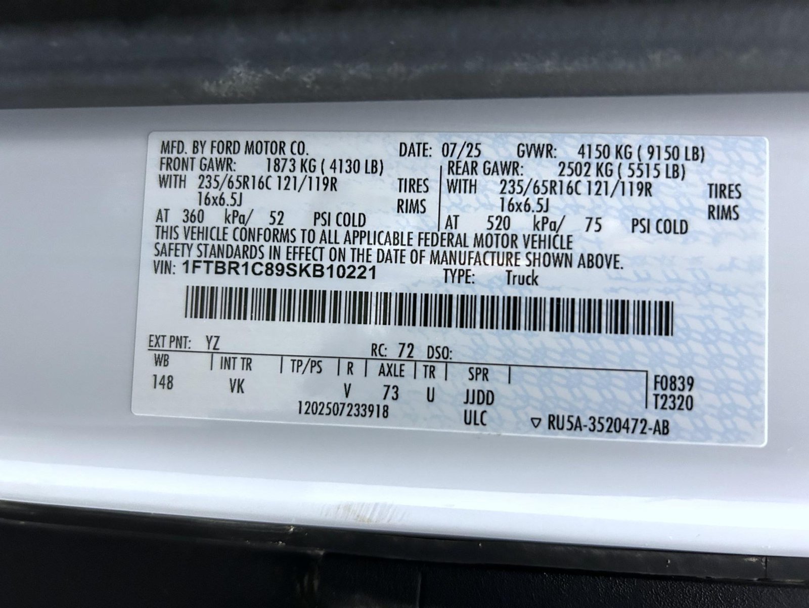 Used 2025 Ford Transit 250 148 Medium Roof RWD image 24