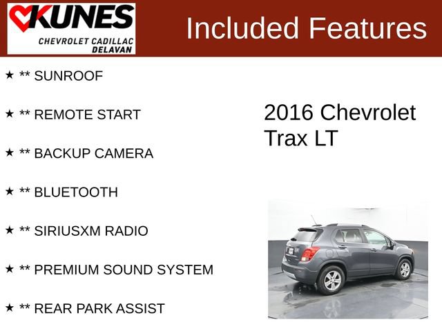 Used 2016 Chevrolet Trax LT w/ LT Sun and Sound Package FWD image 3