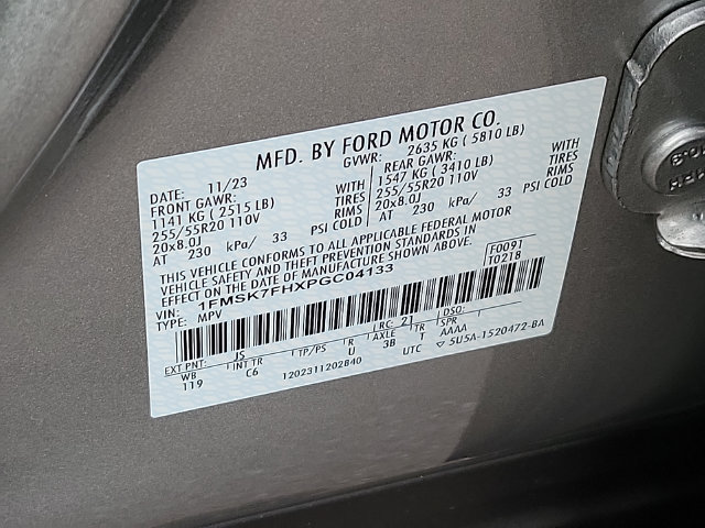 New 2023 Ford Explorer Limited w/ Limited Technology Package RWD image 10