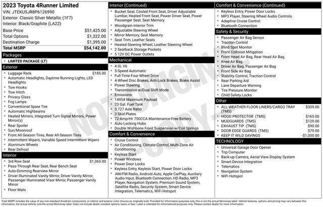 Used 2023 Toyota 4Runner Limited image 4