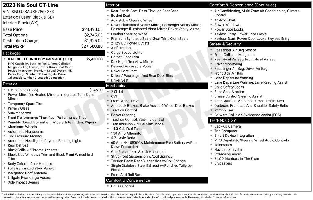 Used 2023 Kia Soul GT-Line w/ GT-Line Technology Package FWD image 6