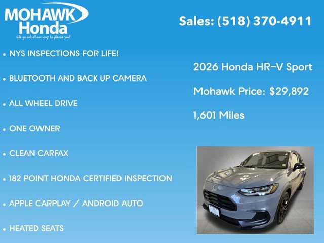 Certified 2026 Honda HR-V Sport image 8