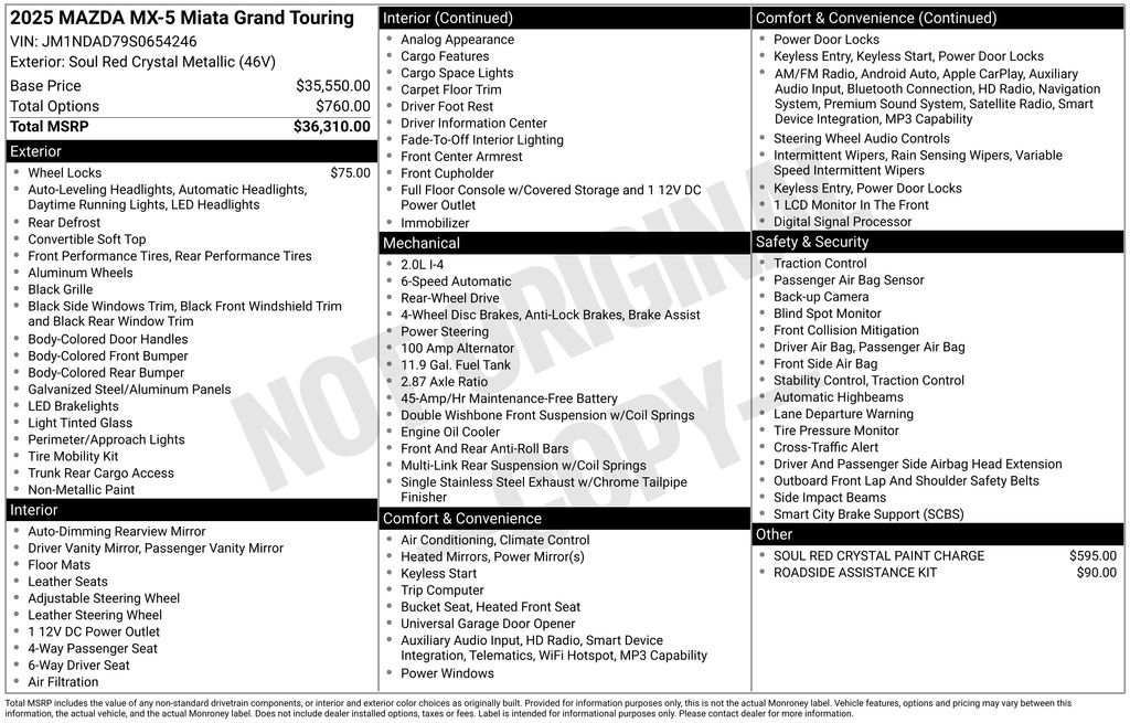 New 2025 MAZDA MX-5 Miata Grand Touring image 7