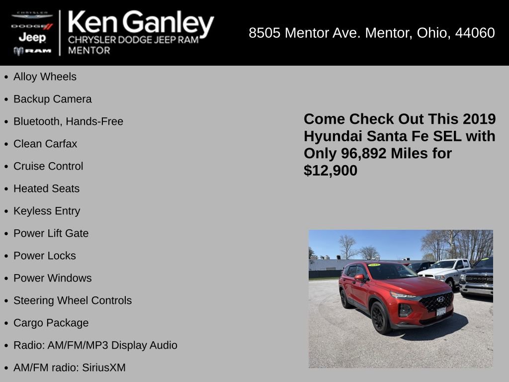 Used 2019 Hyundai Santa Fe SEL w/ Cargo Package FWD image 5