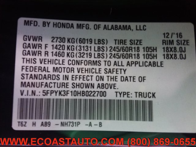 Used 2017 Honda Ridgeline Sport image 14