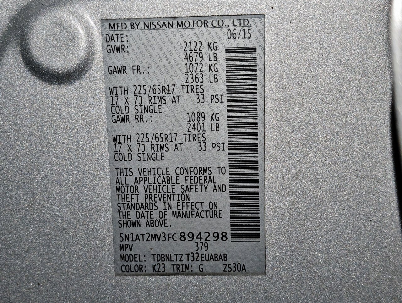 Used 2015 Nissan Rogue SV w/ SV Premium Package image 59