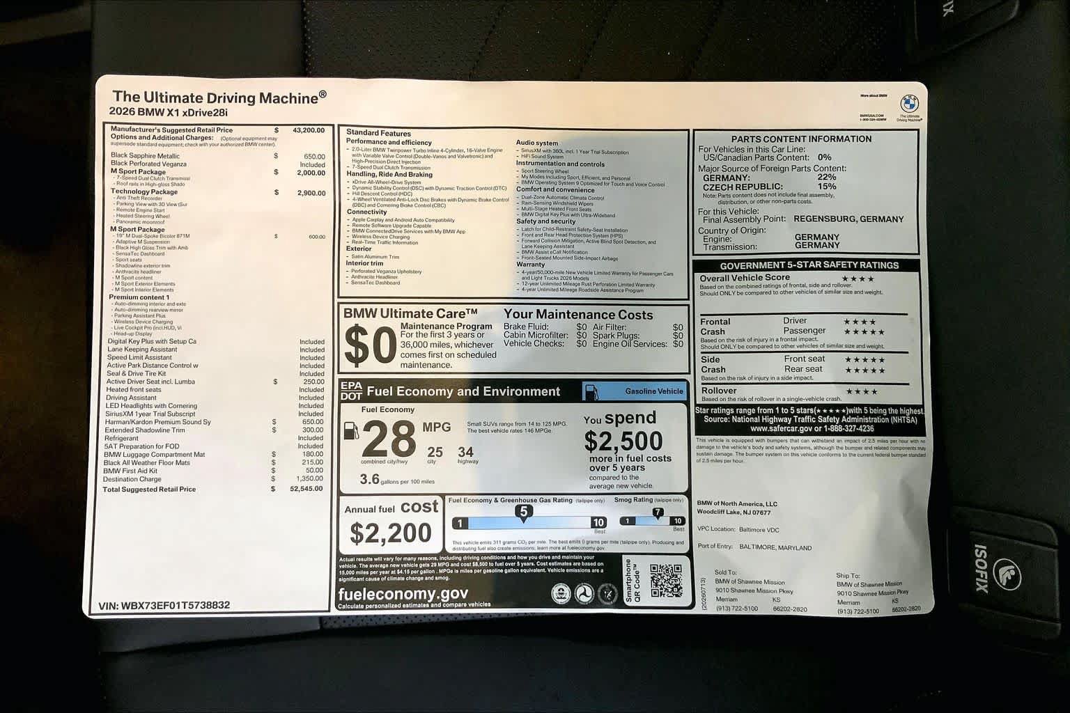 New 2026 BMW X1 xDrive28i w/ Technology Package AWD/4WD image 21