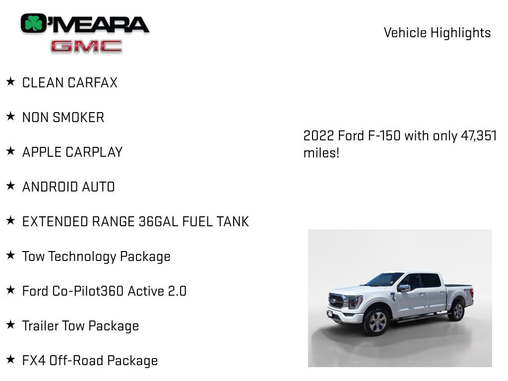 Used 2022 Ford F150 Platinum w/ Equipment Group 701A High AWD/4WD image 8
