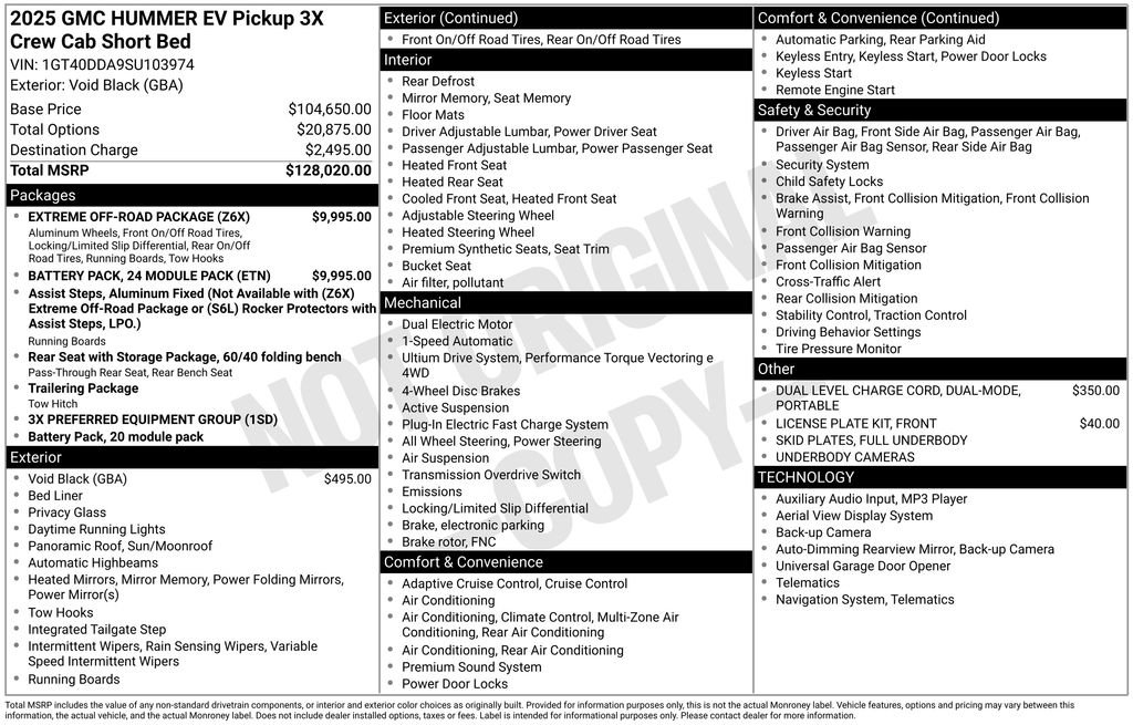 New 2025 GMC Hummer EV 3X w/ Battery Pack, 24 Module Pack image 2