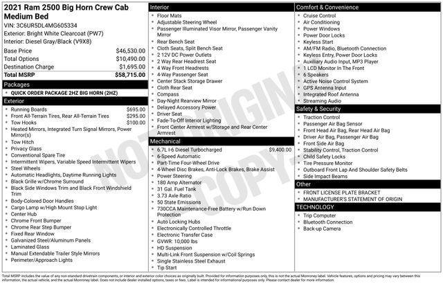 Used 2021 RAM 2500 Big Horn image 23
