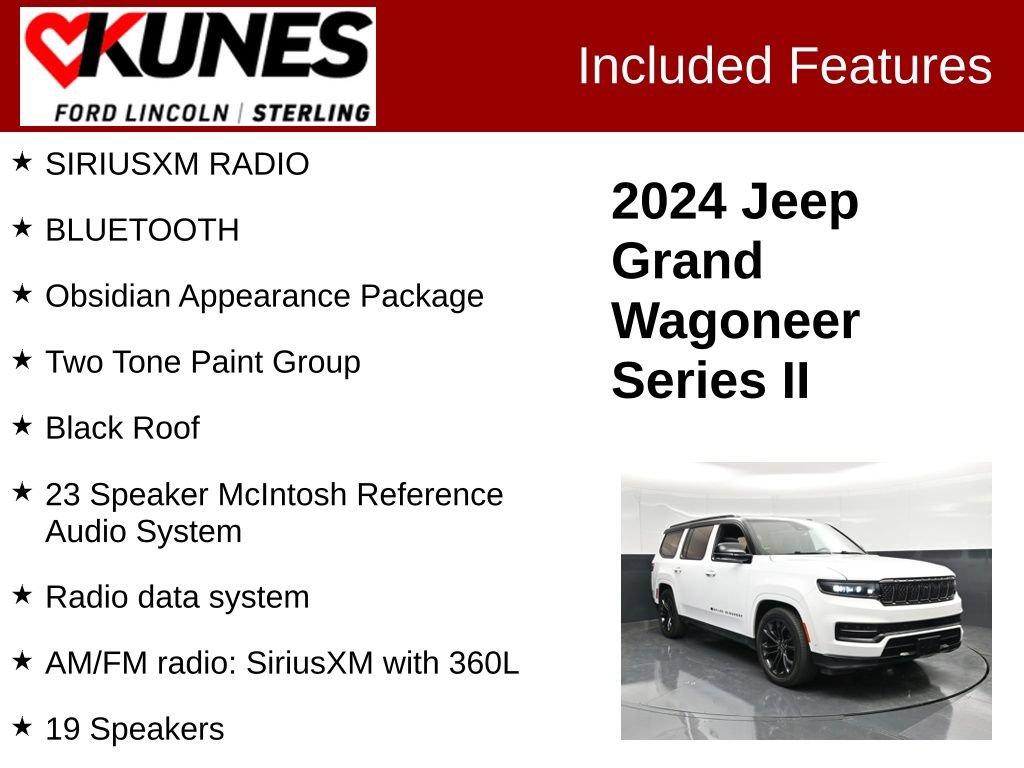 Used 2024 Jeep Grand Wagoneer Series II w/ Quick Order Packagew 28T AWD/4WD image 3