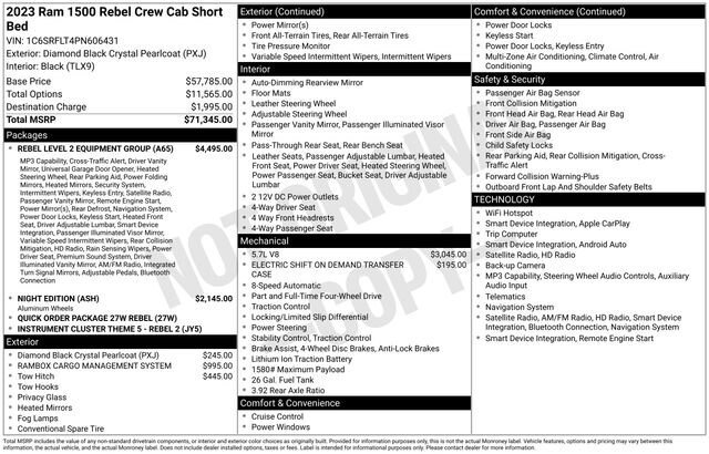 Used 2023 RAM 1500 Rebel w/ Rebel Level 2 Equipment Group AWD/4WD image 2