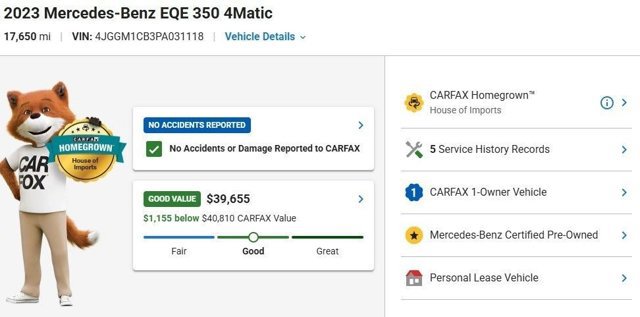 Certified 2023 Mercedes-Benz EQE 350+ 4MATIC SUV image 3