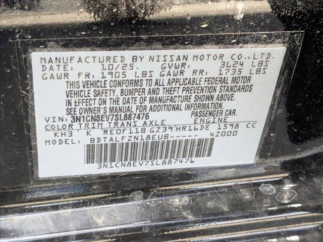 New 2025 Nissan Versa SV w/ Trunk Package FWD image 16