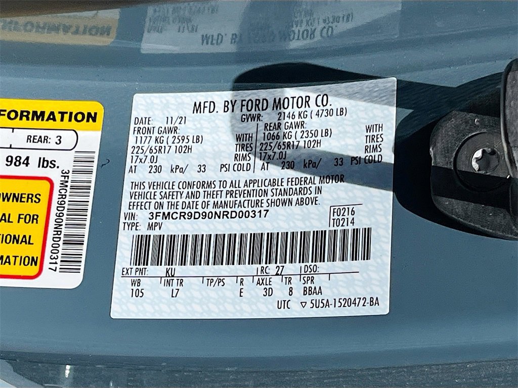 Used 2022 Ford Bronco Sport Badlands image 32