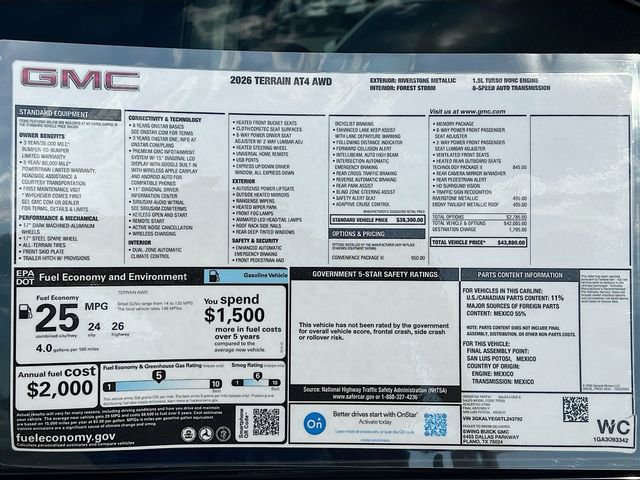New 2026 GMC Terrain AT4 w/ Convenience Package III AWD/4WD image 21