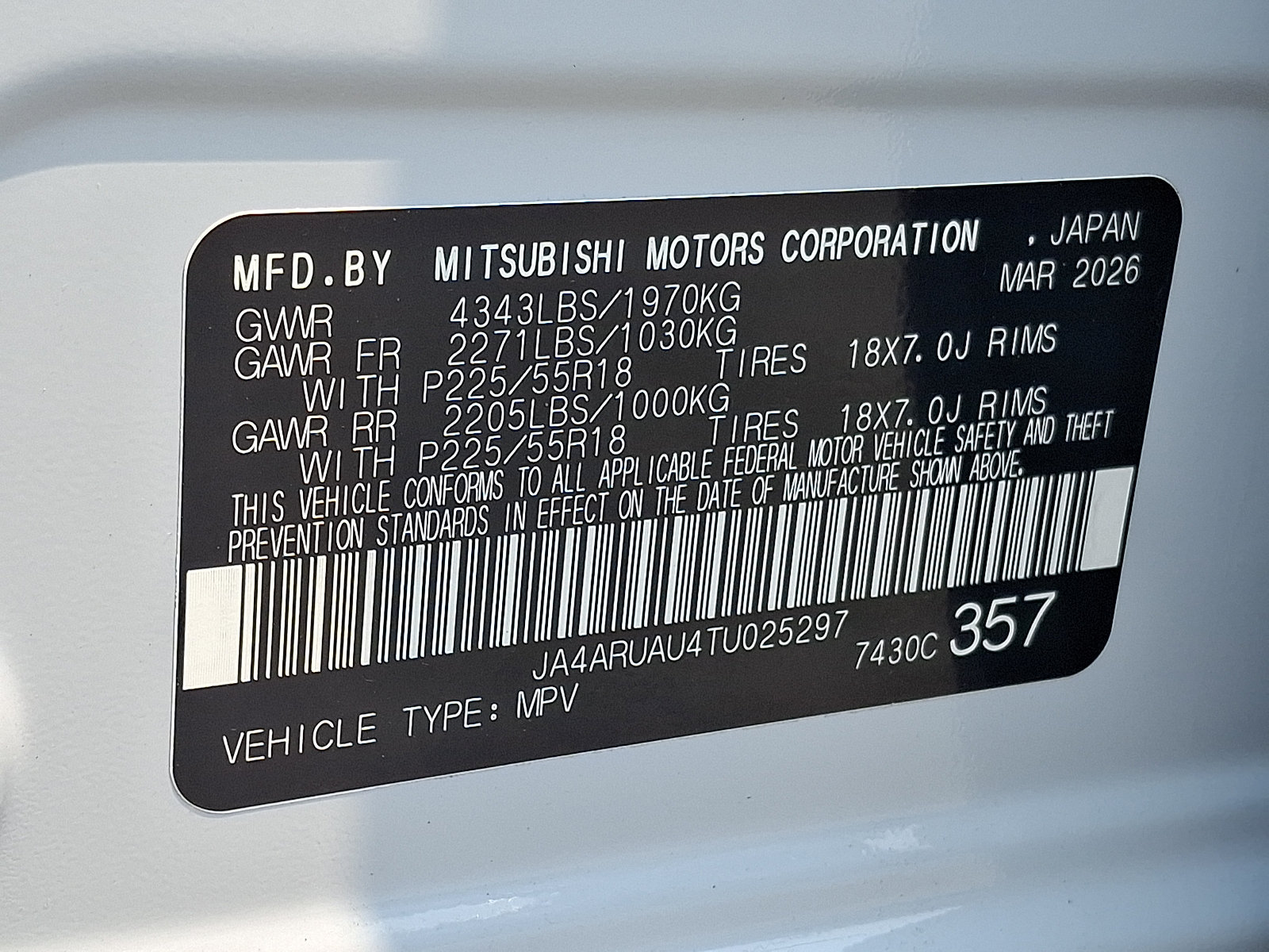 New 2026 Mitsubishi Outlander Sport LE AWD/4WD image 19