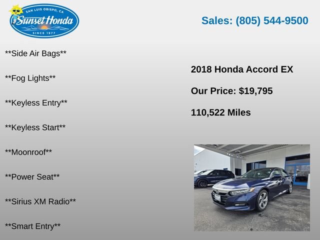 Used 2018 Honda Accord EX image 6