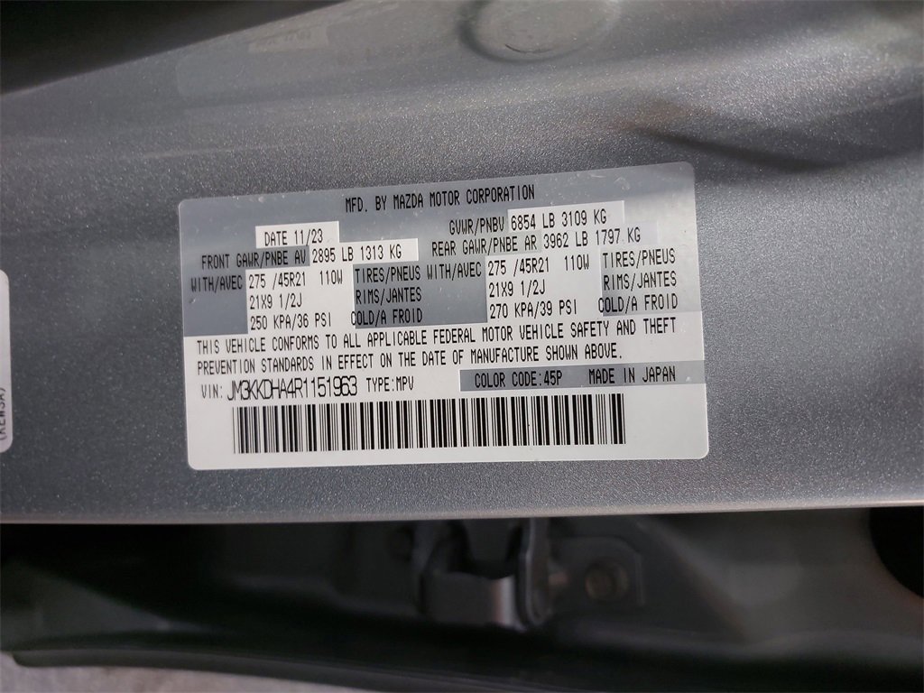 Used 2024 MAZDA CX-90 Plug-In Hybrid w/ Premium Pkg image 80