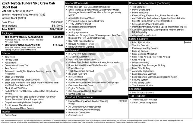 Used 2024 Toyota Tundra SR5 w/ TRD Sport Premium Package image 20