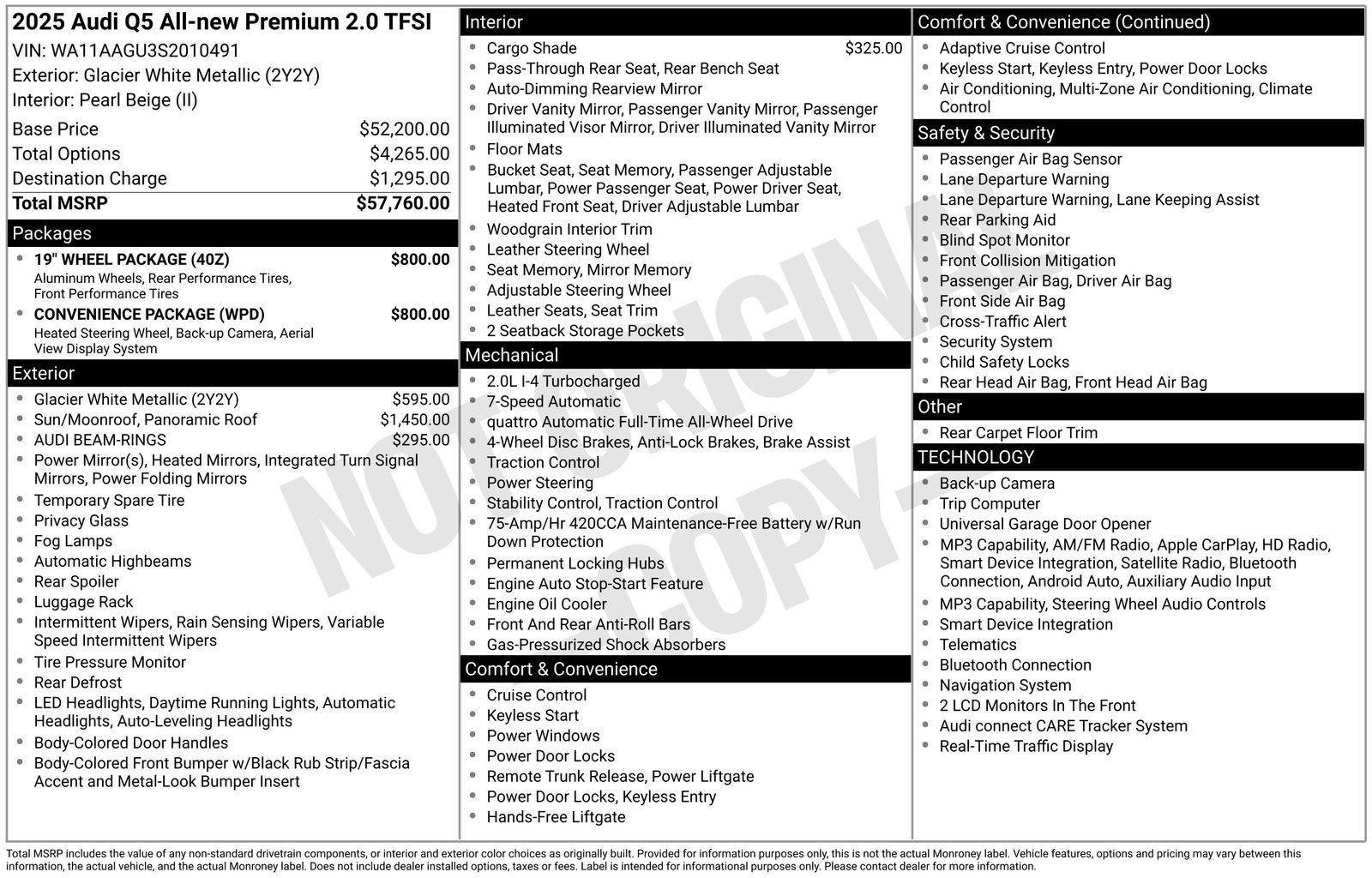 Certified 2025 Audi Q5 Premium w/ Convenience Package AWD/4WD image 33