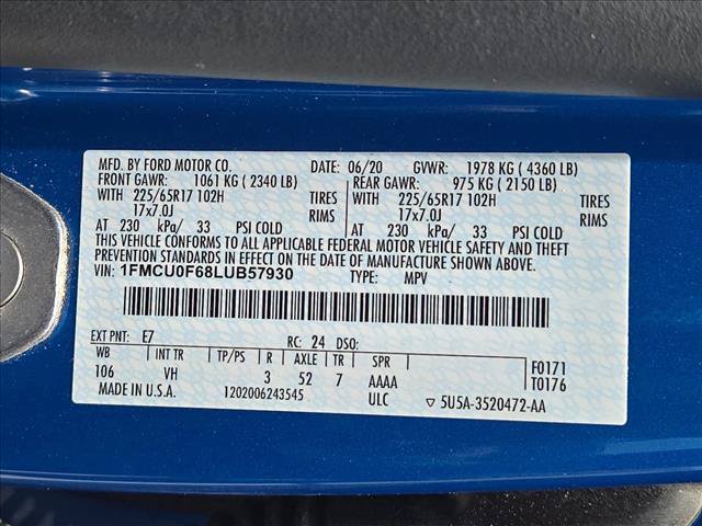 Certified 2020 Ford Escape S FWD image 19