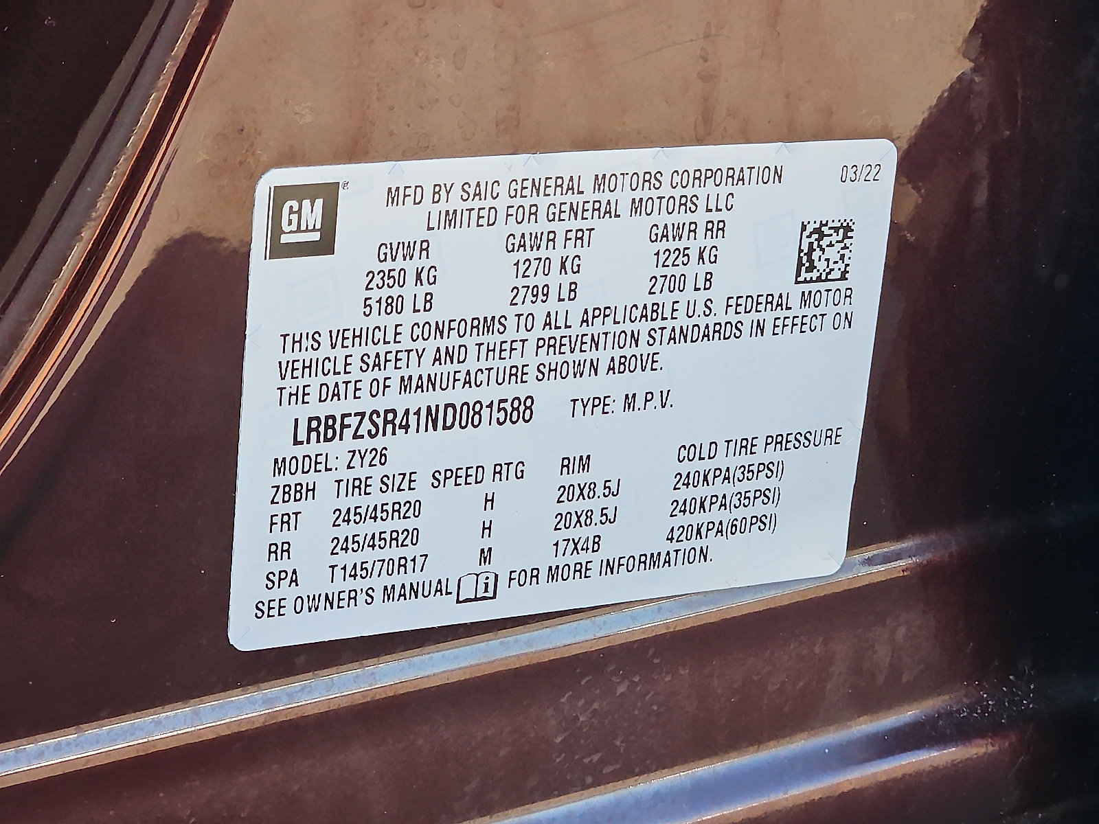 Certified 2022 Buick Envision Avenir w/ Technology Package II image 26