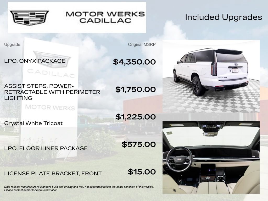 Certified 2025 Cadillac Escalade ESV Sport w/ LPO, ONYX Package image 9