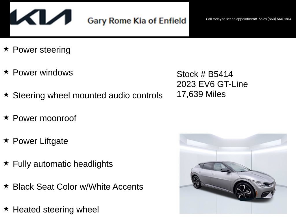 Certified 2023 Kia EV6 GT-Line w/ GT-Line Suede Seat Package AWD/4WD image 27