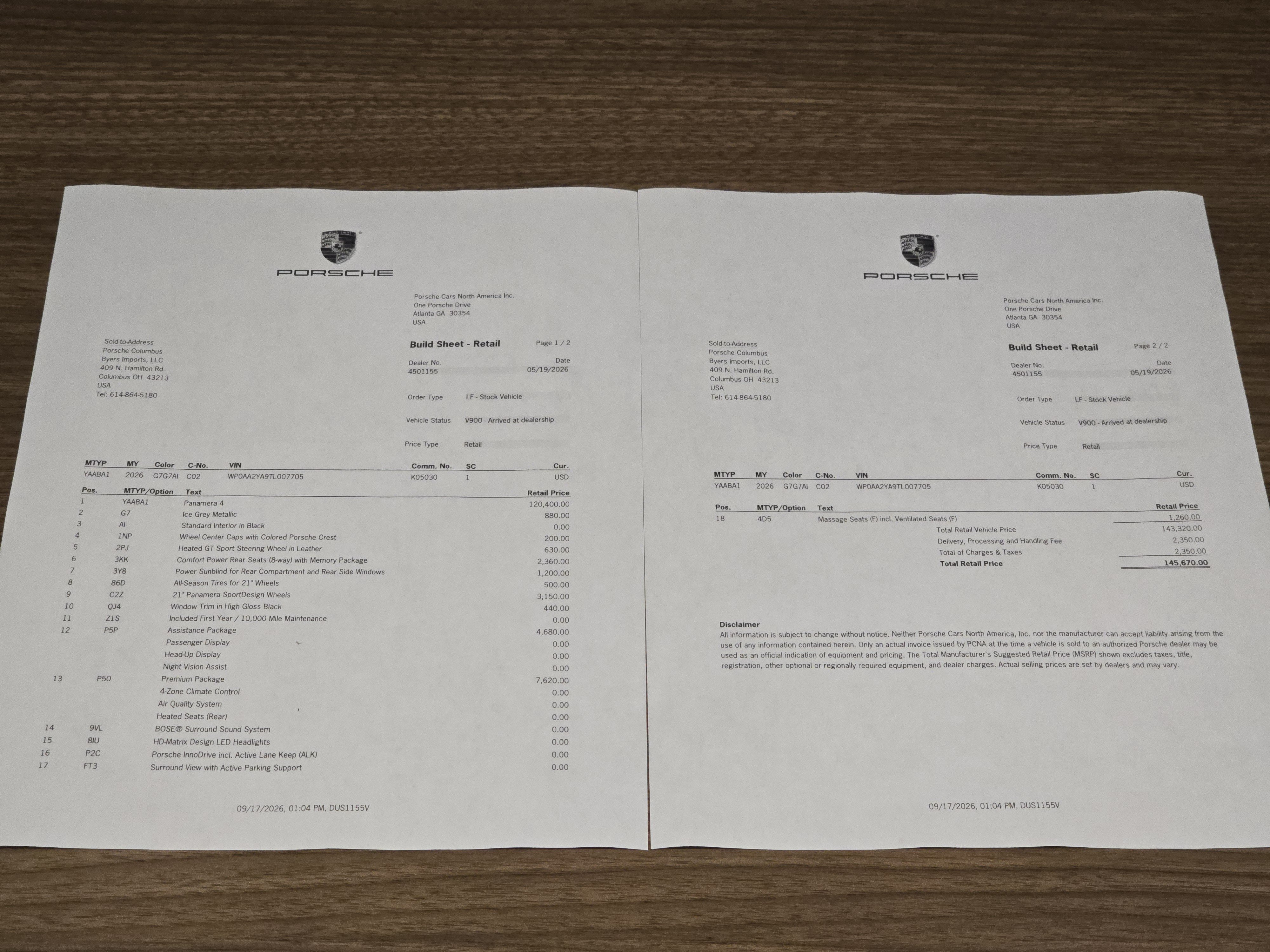 New 2026 Porsche Panamera 4 AWD/4WD image 30